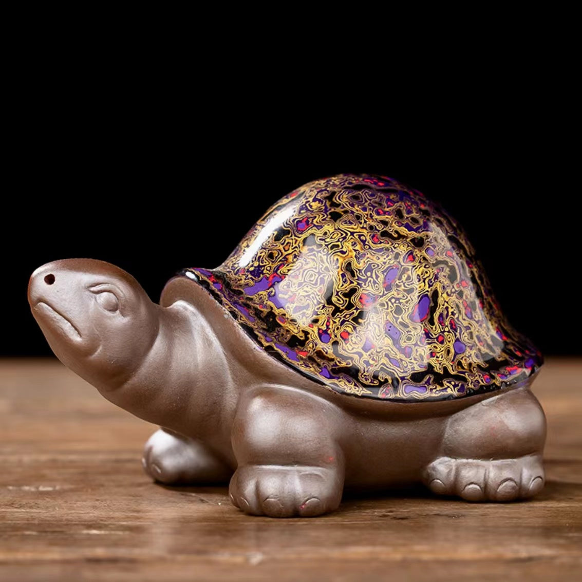 Master work Daqi purple clay teapet turtle-IM714