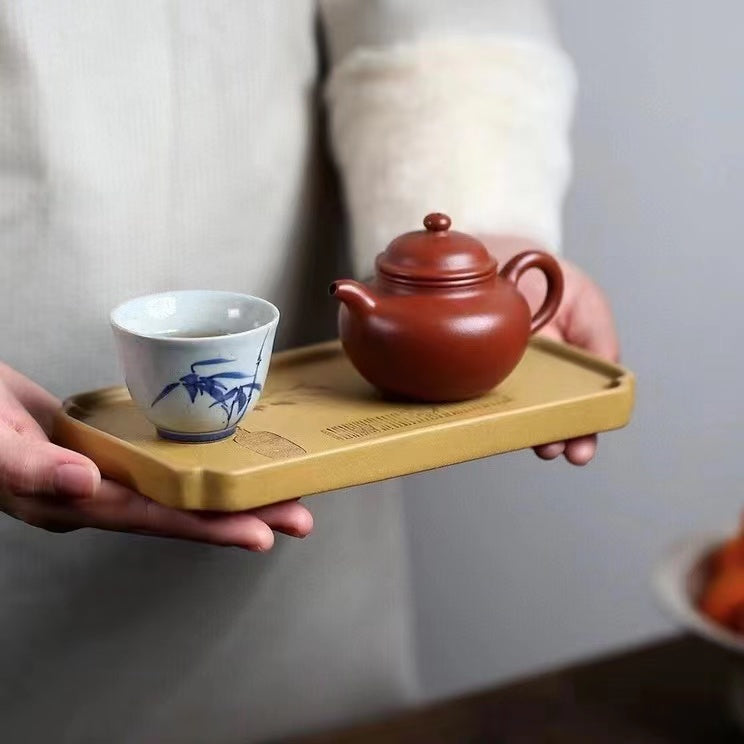 purple sand fully hand-engraved teapot mat- IM301-1