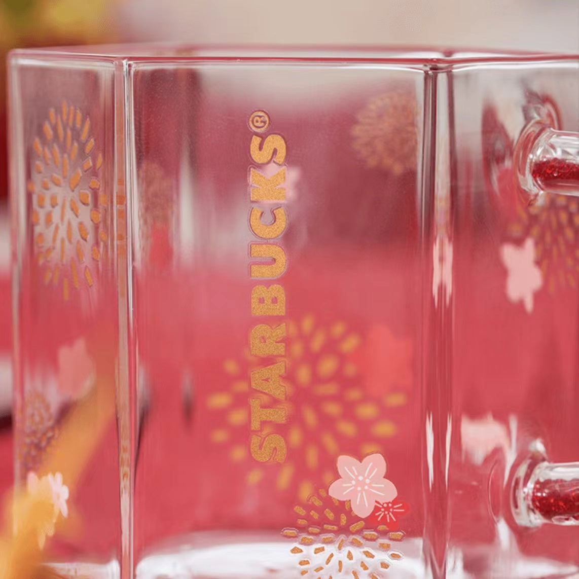 Starbucks -Fireworks burst glass 380ml