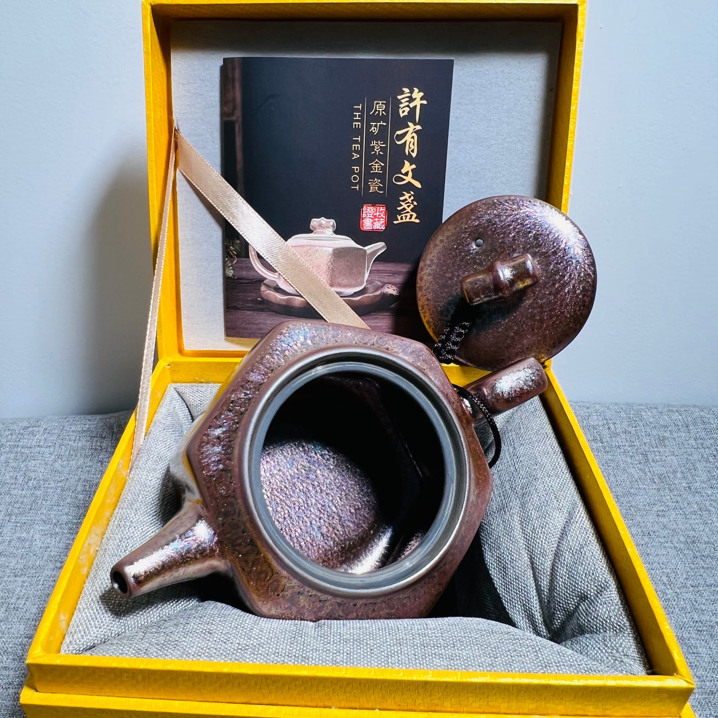 Master work purple golden teapot-IM304