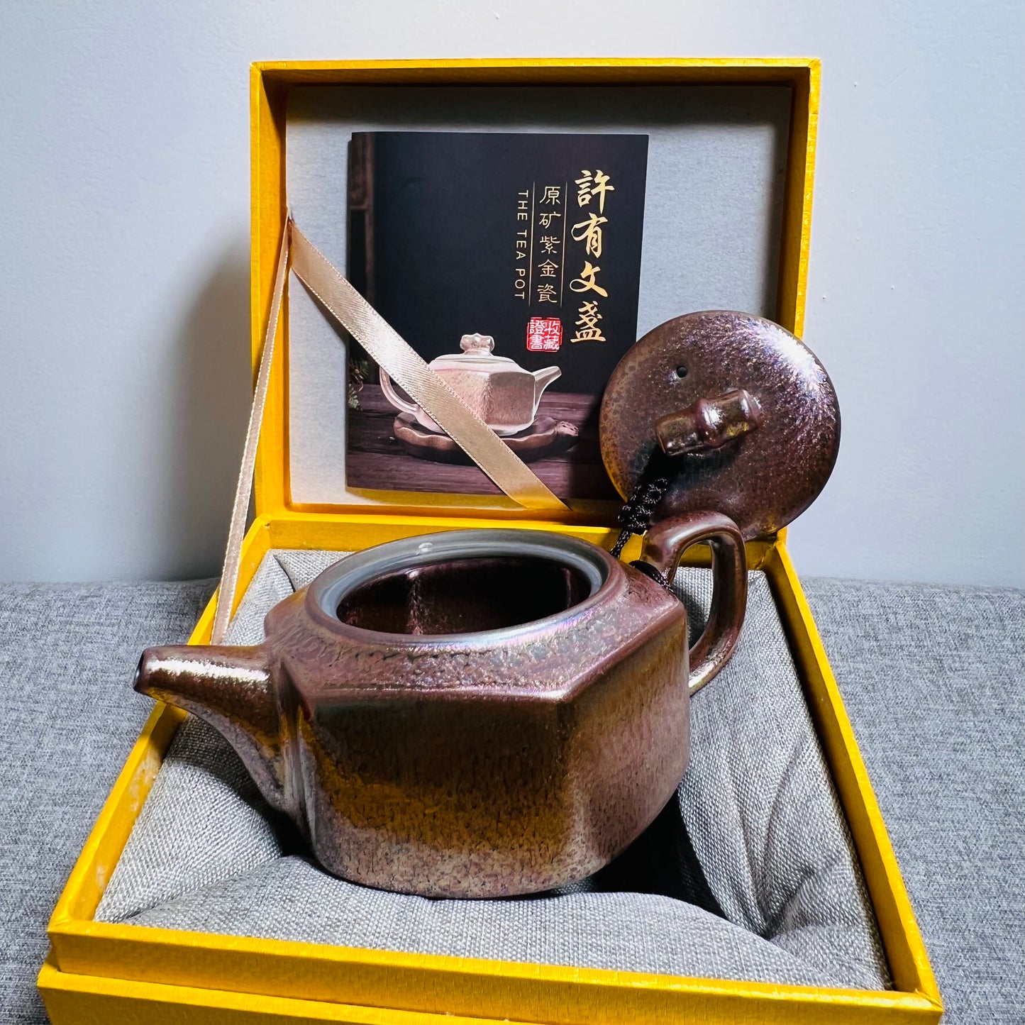 Master work purple golden teapot-IM304