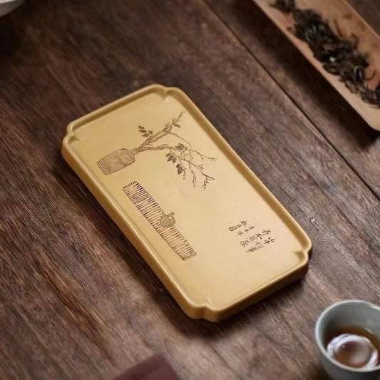 purple sand fully hand-engraved teapot mat- IM301-1